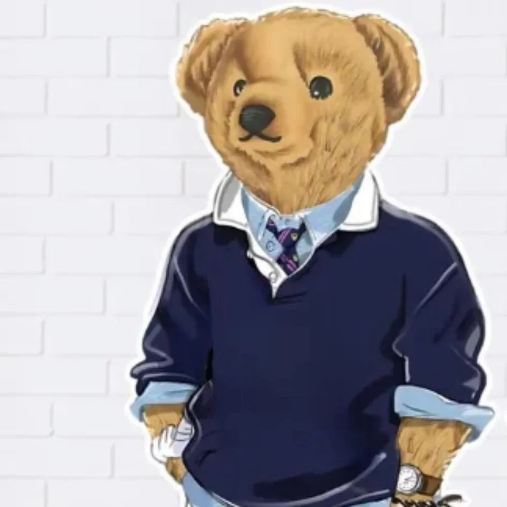 4ft Polo Bear with Sweater Baby Shower Stand-Up Prop